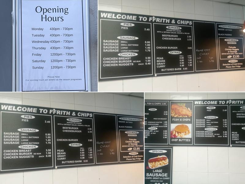 Ffrith & Chips Menu