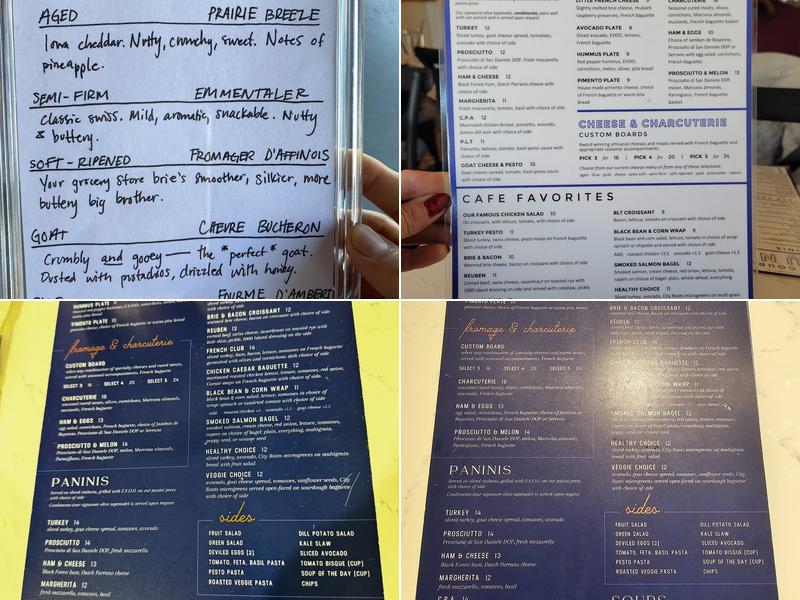 The Gourmet Shop Menu