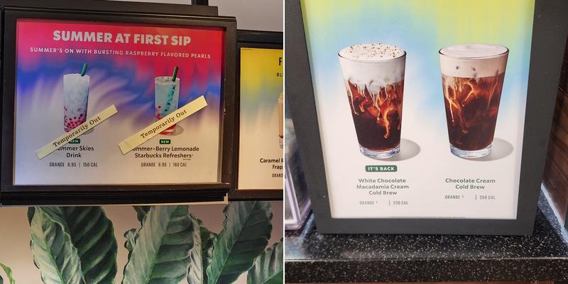 Starbucks Coffee Company Menu