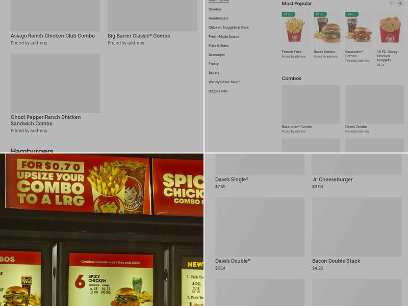Wendy's Menu