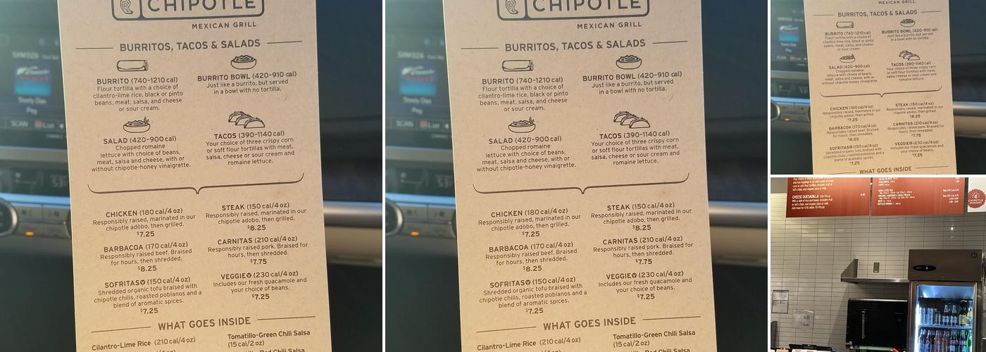 Chipotle Mexican Grill Menu