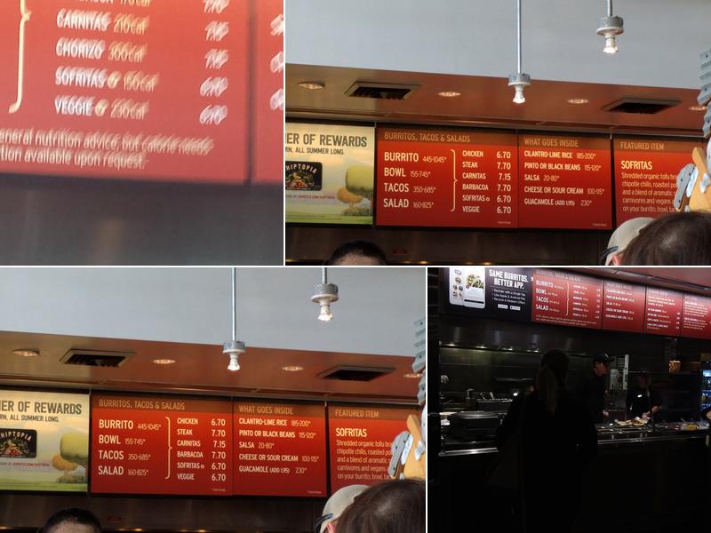 Chipotle Mexican Grill Menu