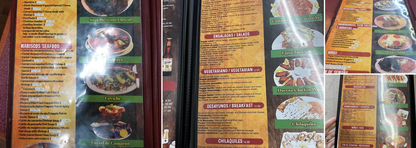 Las Fuentes Menu