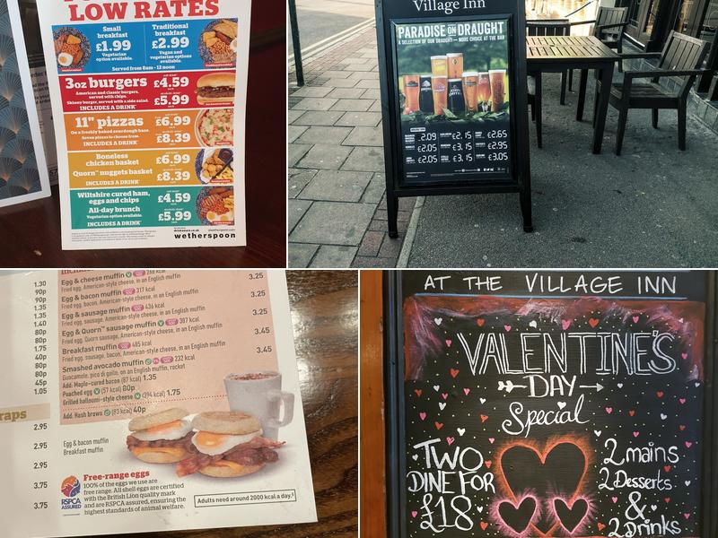 The Village Inn - JD Wetherspoon Menu