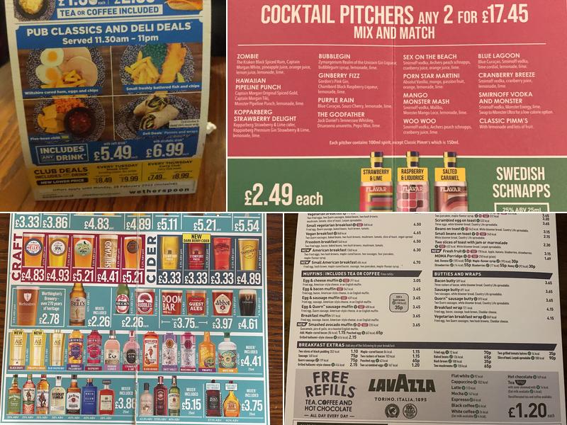 The Pommelers Rest - JD Wetherspoon Menu
