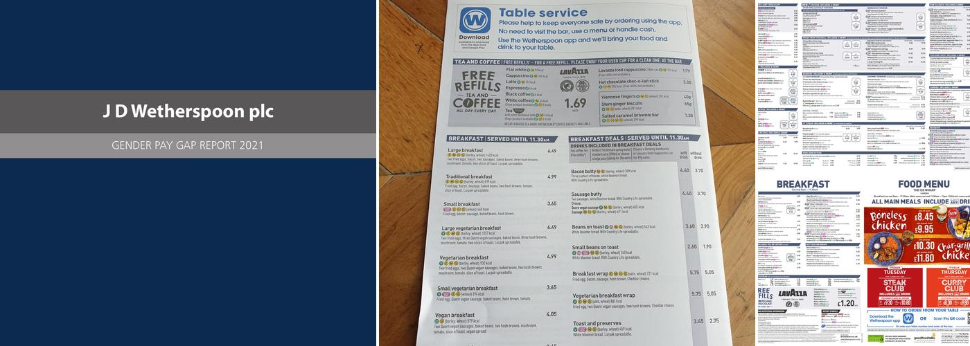 The Ice Wharf - JD Wetherspoon Menu