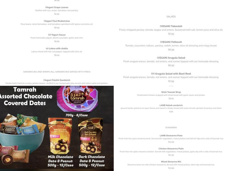 Alrayan Market & Restaurant Menu