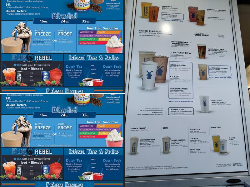 Dutch Bros Coffee Menu