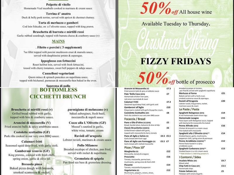 L'Olivetto Liverpool Menu