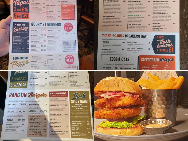 O'Neill's Kings Cross Menu