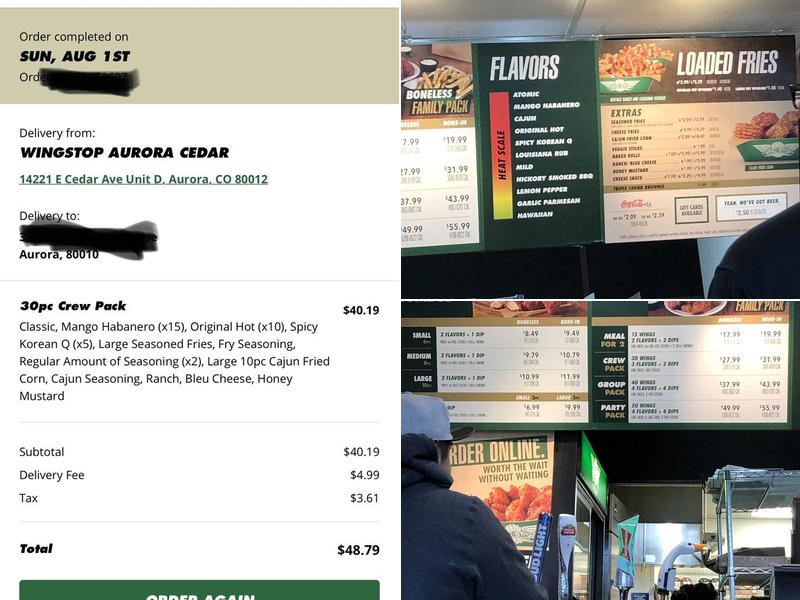 Wingstop Menu