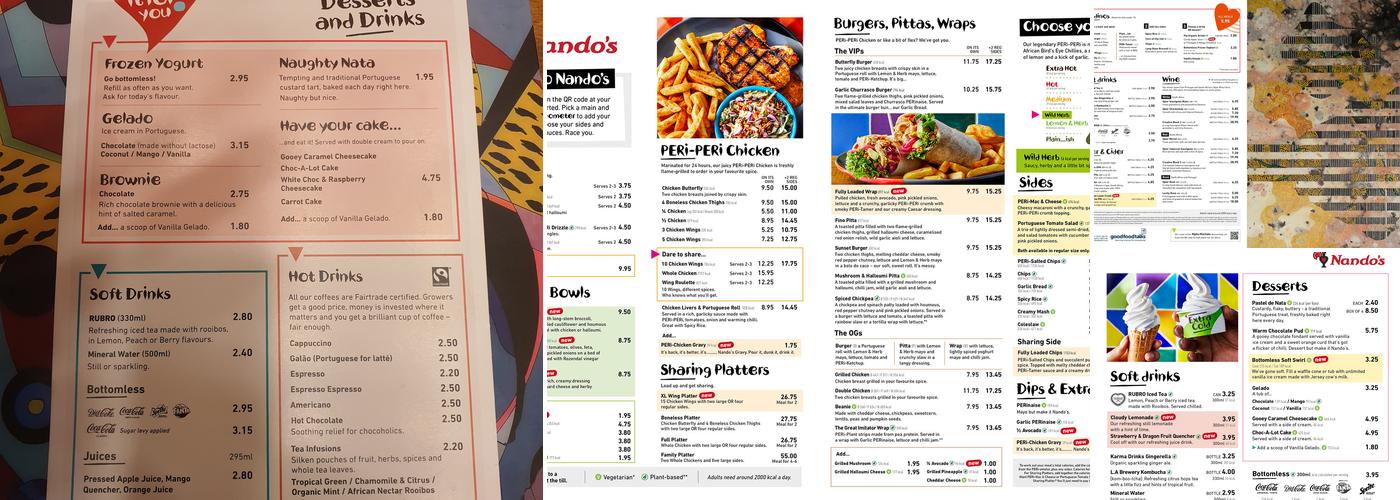 Nando's Preston - Market Place Menu