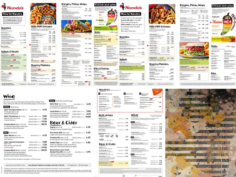 Nando's Preston - Deepdale Menu