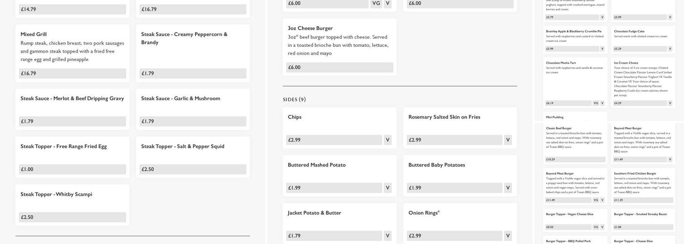 Marine Menu