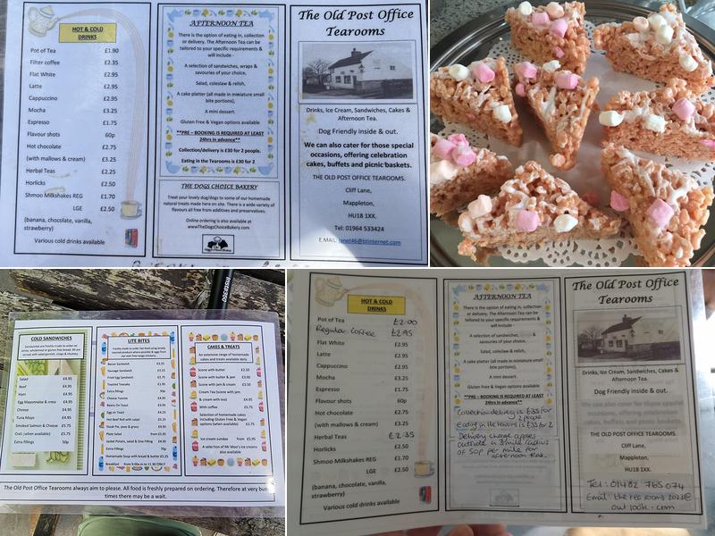 The Old Post Office Tea Rooms Menu