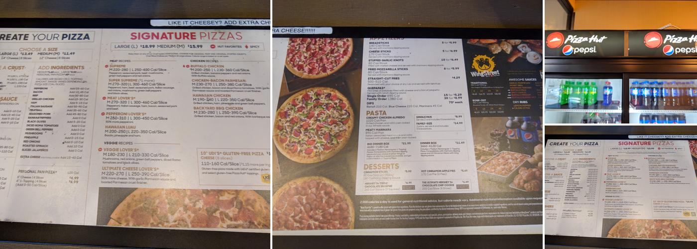 Pizza Hut Menu