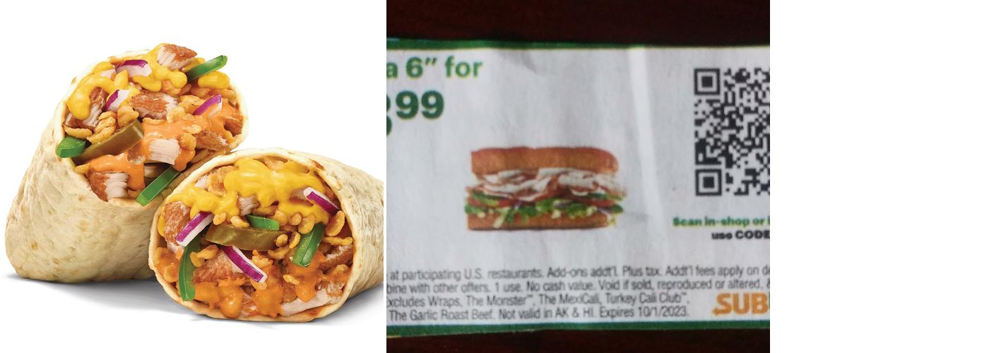 Subway Menu