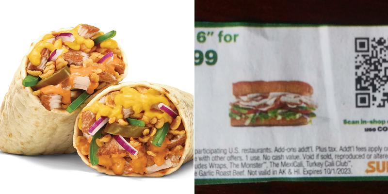 Subway Menu