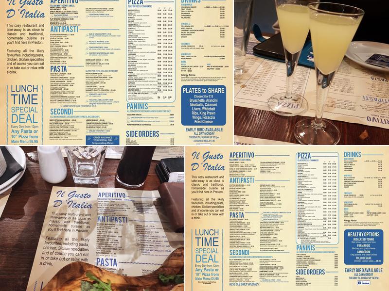 Il Gusto d'Italia Menu