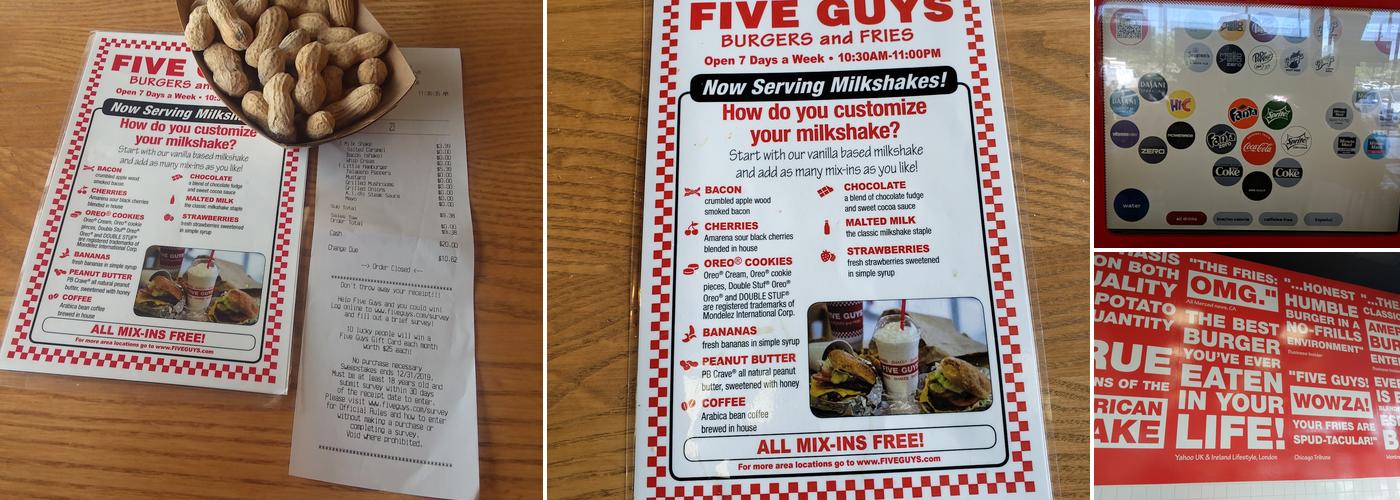 Five Guys Menu