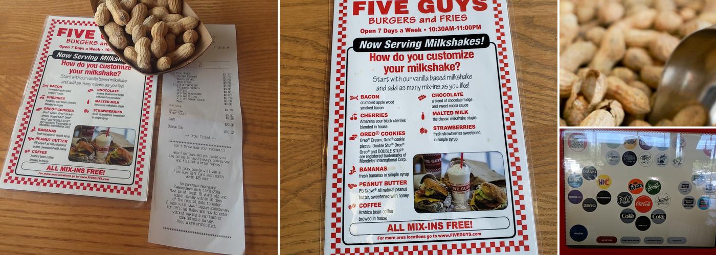 Five Guys Menu