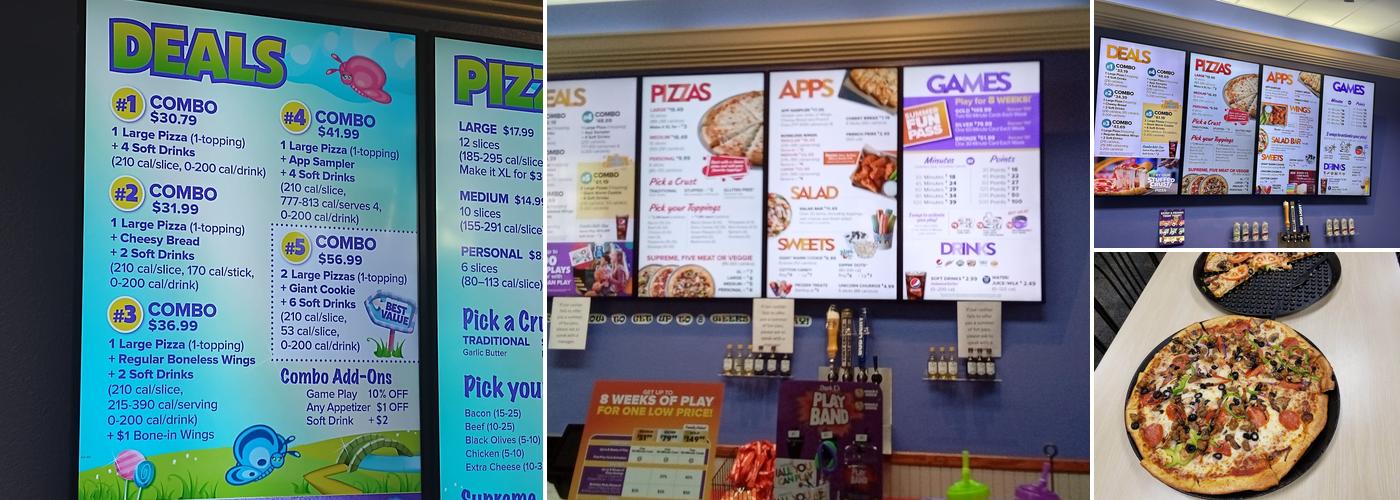 Chuck E. Cheese Menu