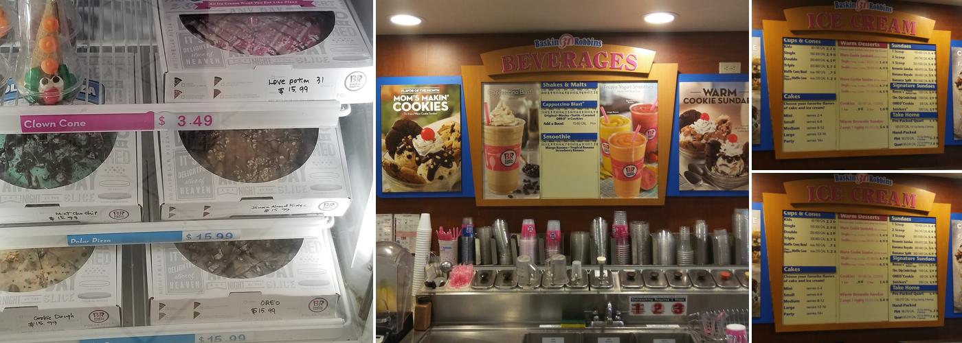 Baskin-Robbins Menu