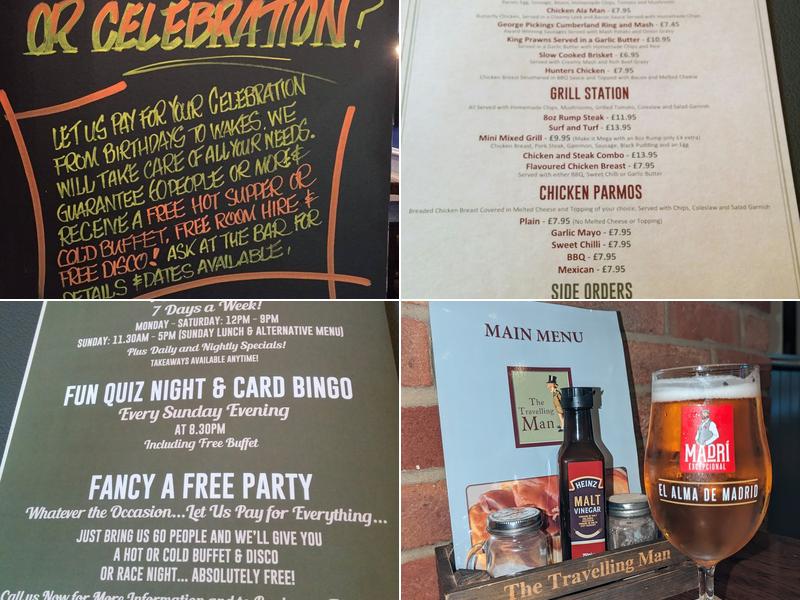 The Travelling Man Menu