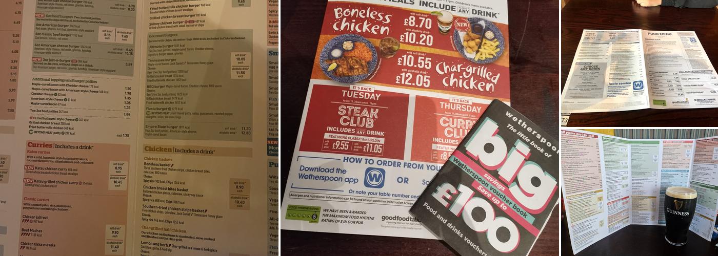 The West Quay - JD Wetherspoon Menu