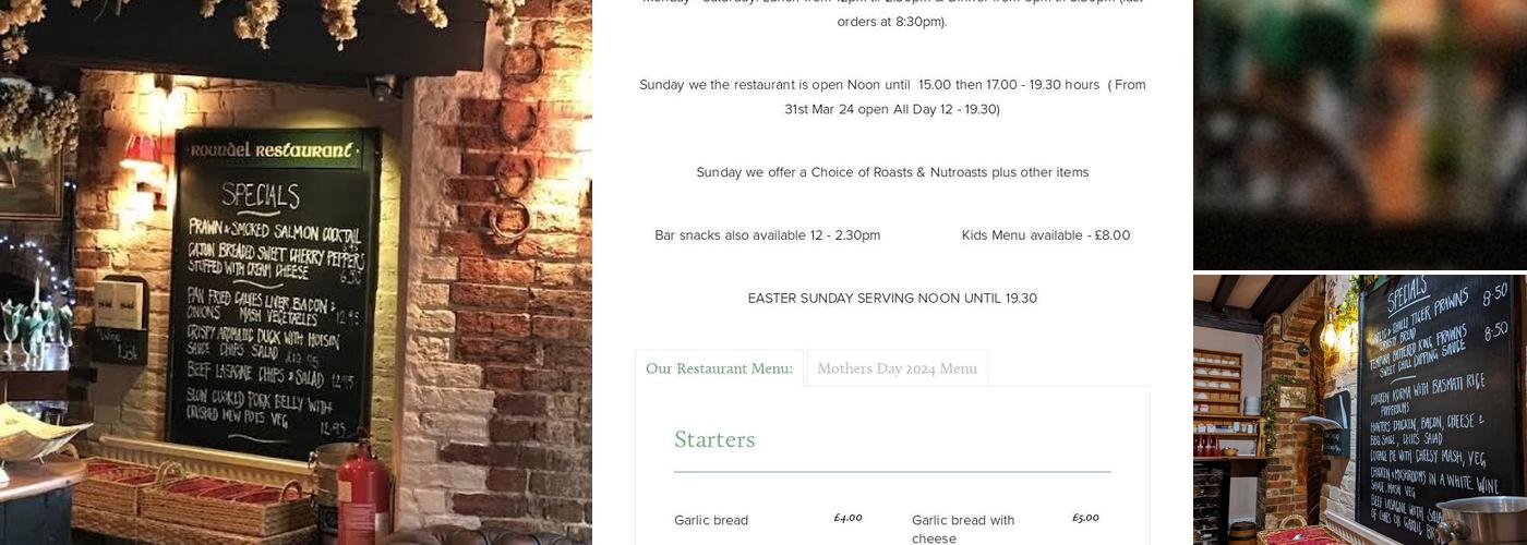 The Playden Oasts Inn Menu
