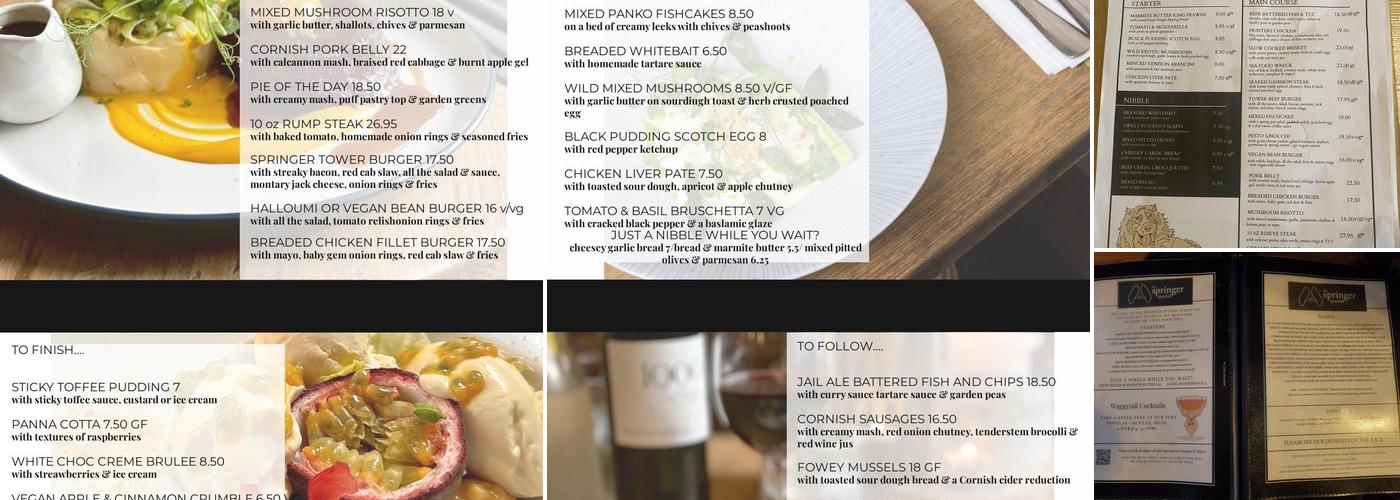 The Springer Spaniel Menu