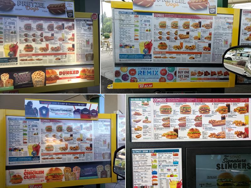 Sonic Drive-In Menu