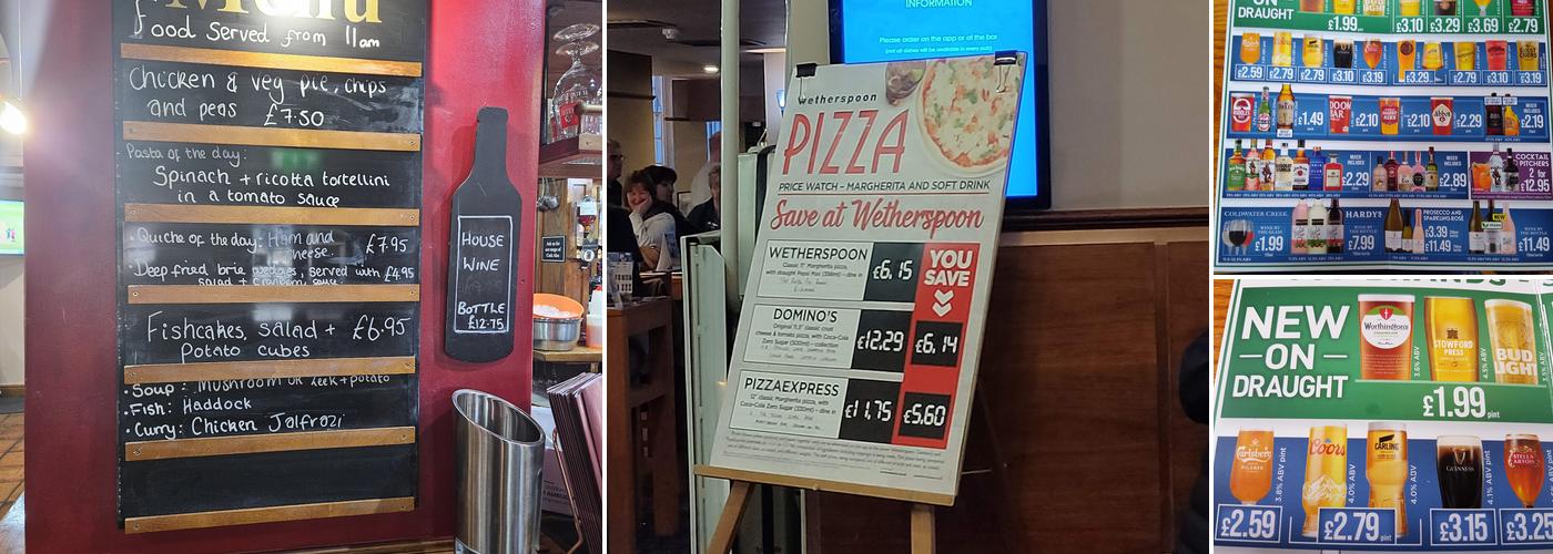 The Ralph Fitz Randal - JD Wetherspoon Menu