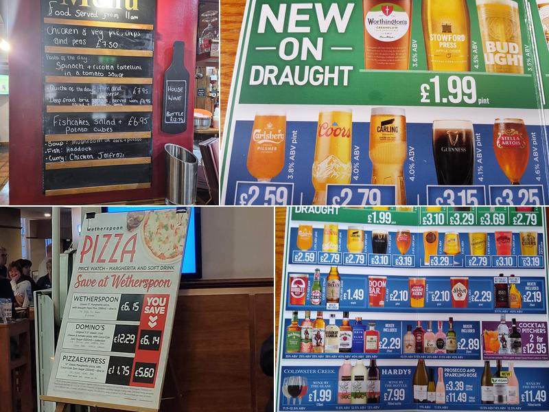 The Ralph Fitz Randal - JD Wetherspoon Menu