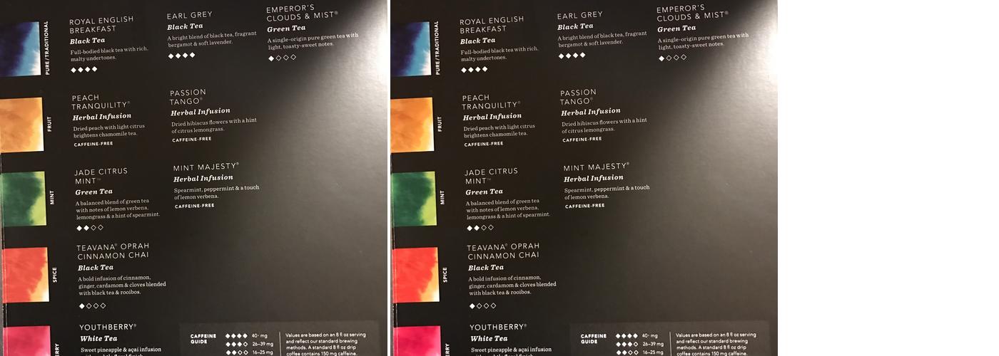 Starbucks Menu
