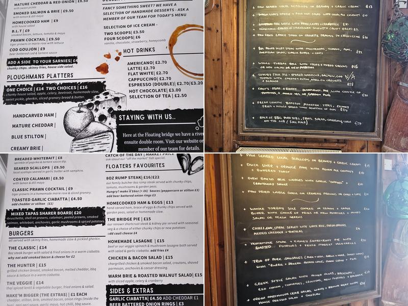 The Floating Bridge Menu