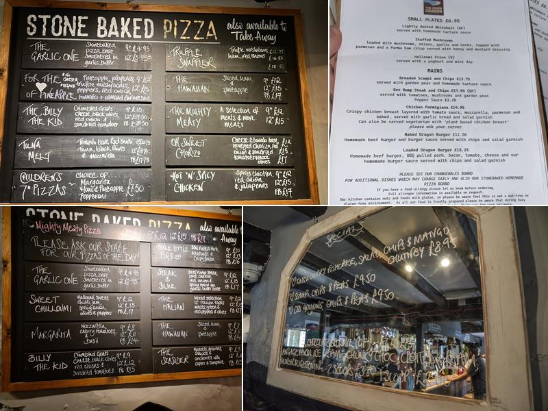 The Green Dragon Menu