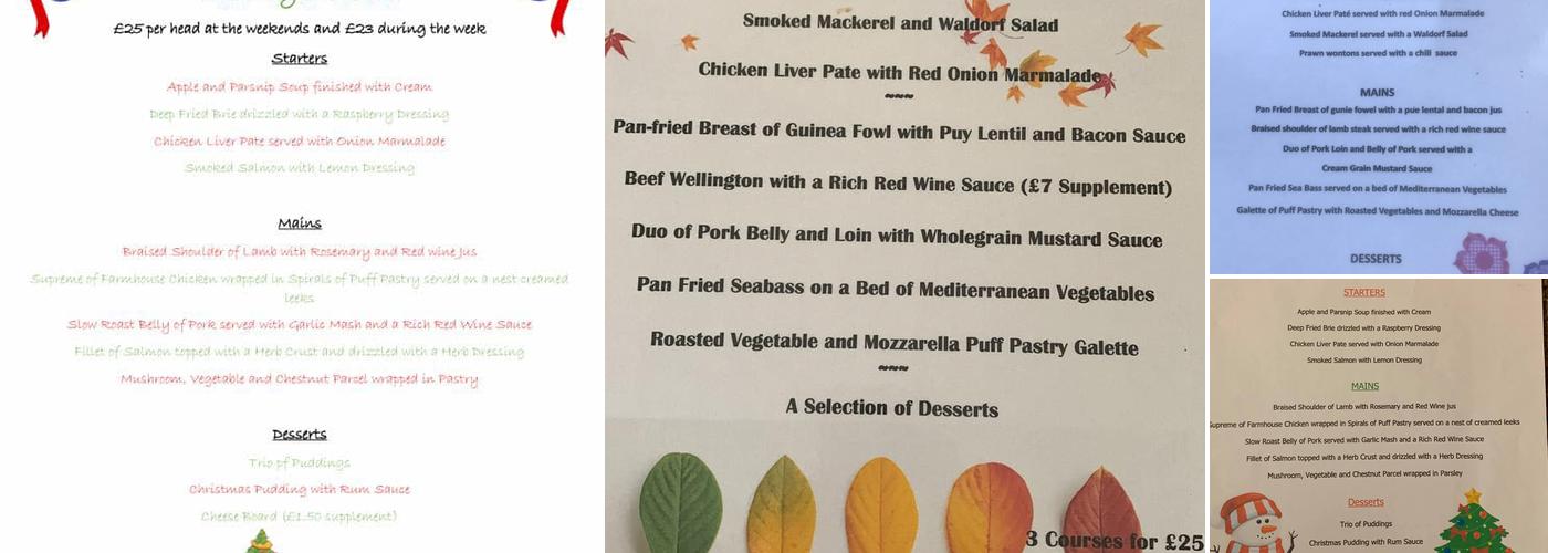 Cairney's Bistro Menu