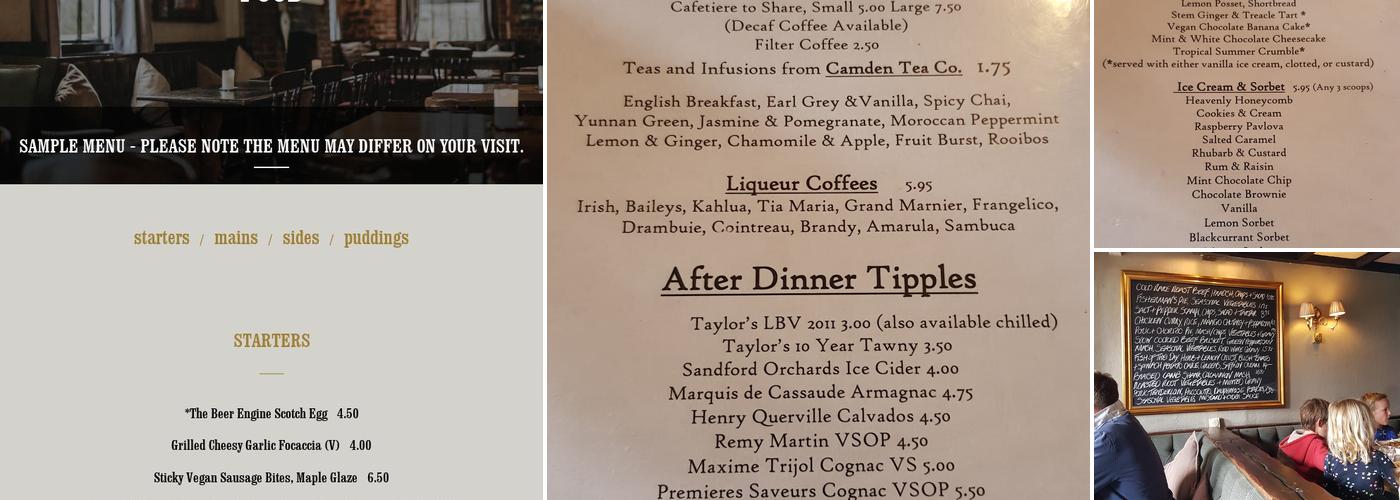 The Beer Engine Menu