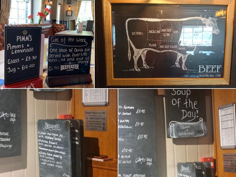 The Stables at Cowley Menu