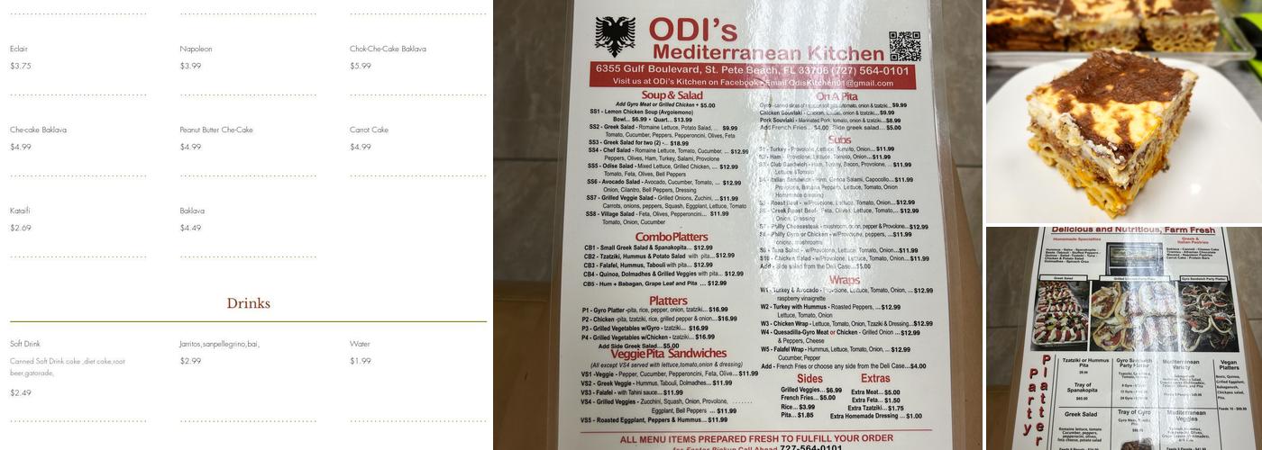 Odi’s Mediterranean Kitchen Menu