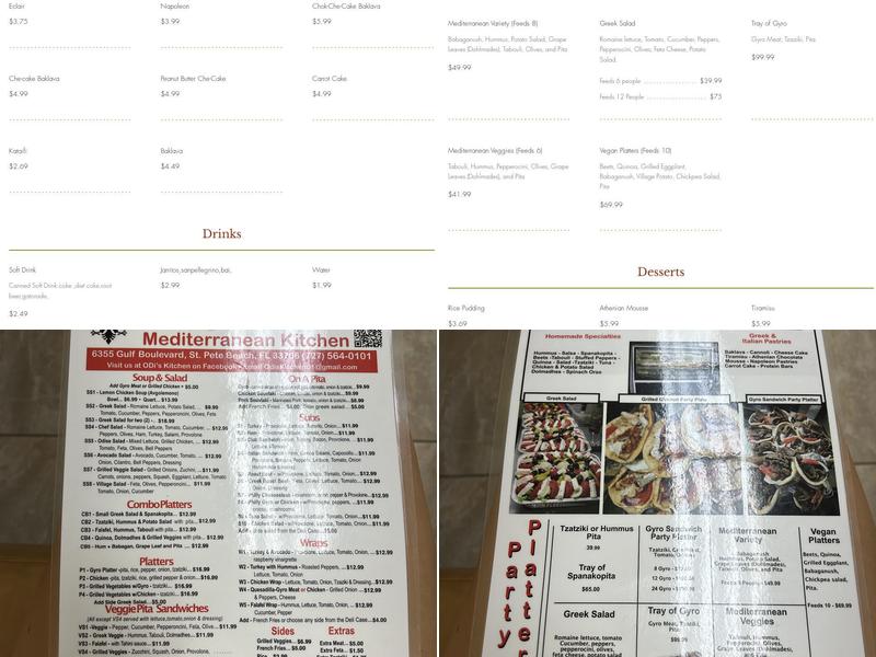 Odi’s Mediterranean Kitchen Menu