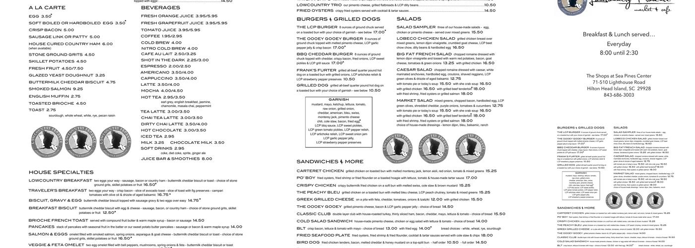 Lowcountry Produce Market & Cafe Menu