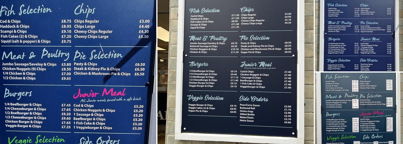 Lyme's Fish Bar Menu