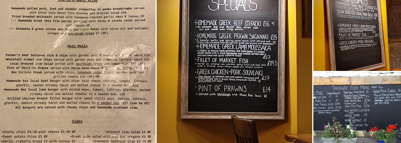 The Royal Standard Menu