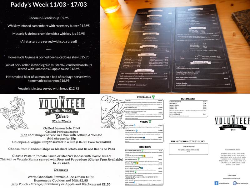 The Volunteer Inn Menu