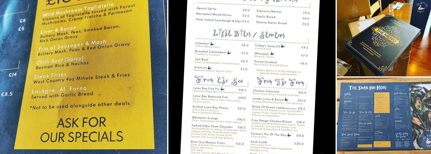 The Swan Inn Menu