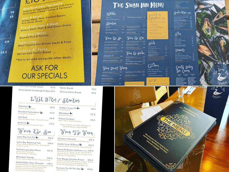 The Swan Inn Menu