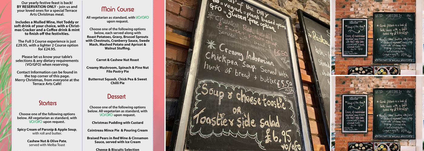 The Terrace Arts Cafe Menu