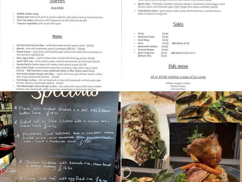 The Wheelwright Inn Menu